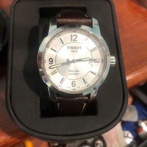 Tissot PRC 200 leather watch 🤎⏱!!!!!